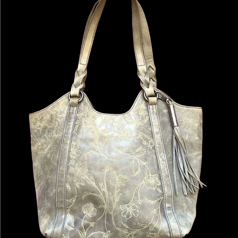 The Sak Silver Shoulder Bag with Textured Design